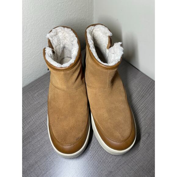 Koolaburra Ugg Chestnut Suede Leather Tynlee Zip Low Bootie Womens 11 Mens 9.5 - Picture 8 of 16